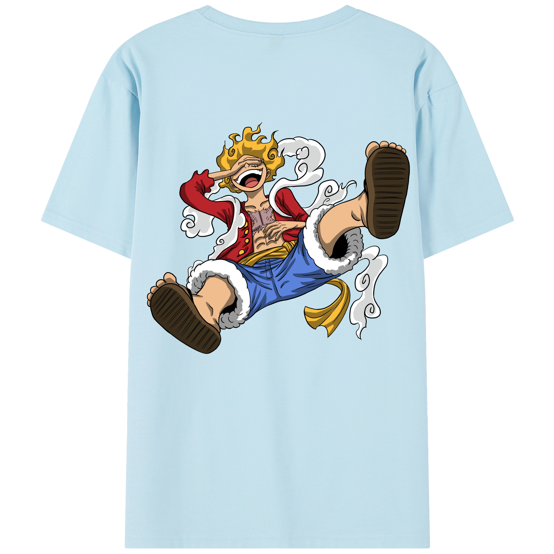 ワンピース モンキー・D・ルフィ ONE PIECE Monkey D. Luffy 綿100％半袖Tシャツ（背面プリント）